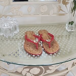 Michael Kors Red Cork Sandals